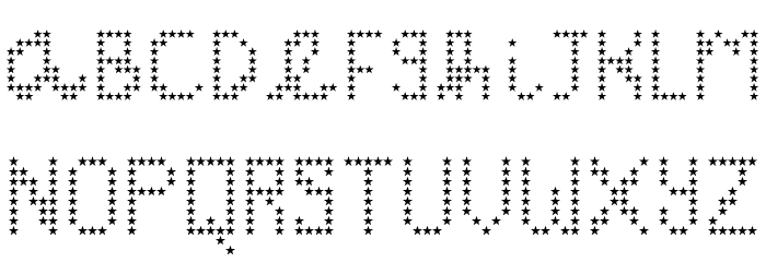 Counting Stars Regular Font LOWERCASE