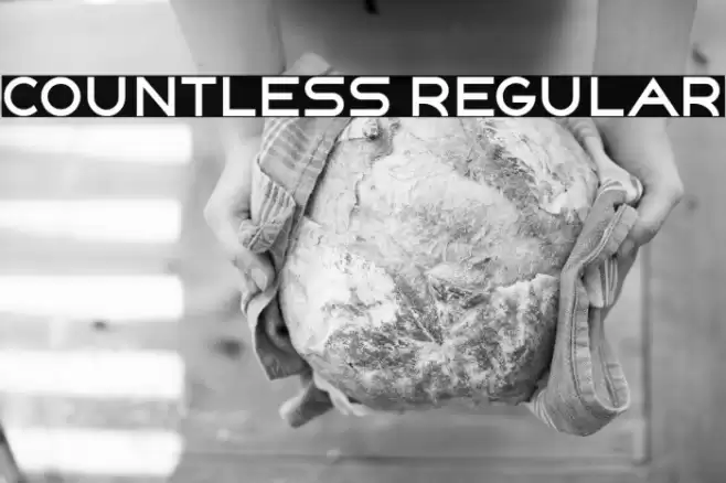 Countless Regular Font examples