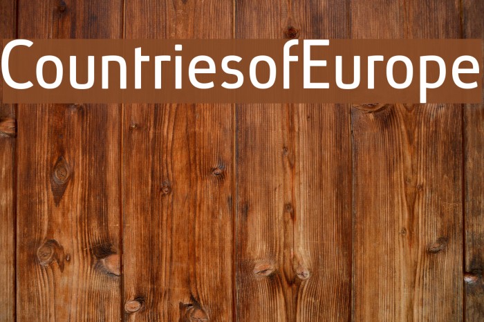 CountriesofEurope Font examples