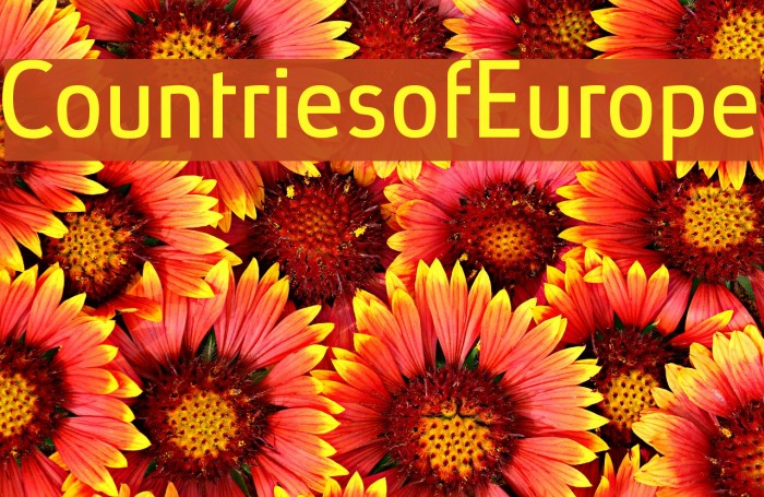 CountriesofEurope Font examples