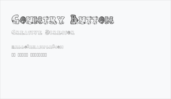 Country Button Business Card