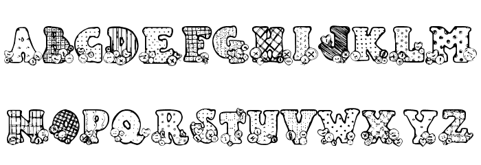 Country Button Font LOWERCASE