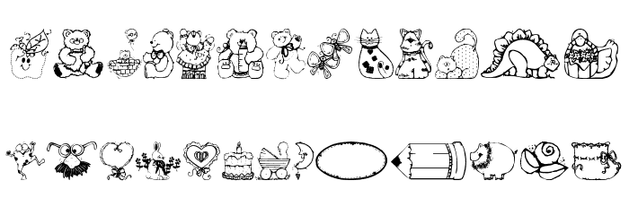 Country Cuties Font LOWERCASE
