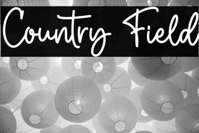 Country Field Шрифта examples