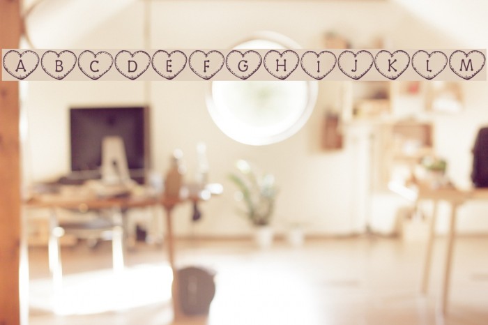 Country Hearts Font examples