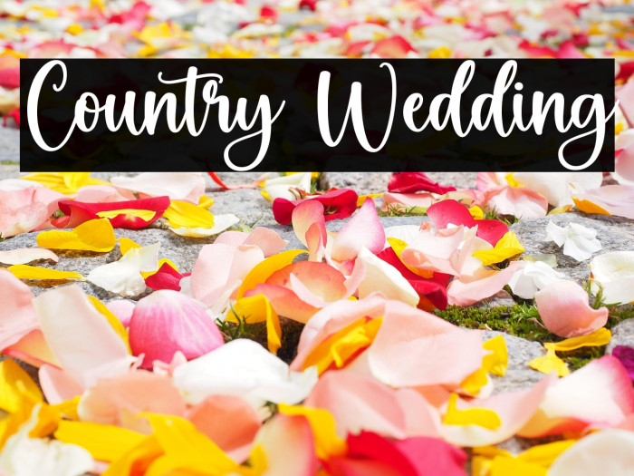 Country Wedding फ़ॉन्ट examples