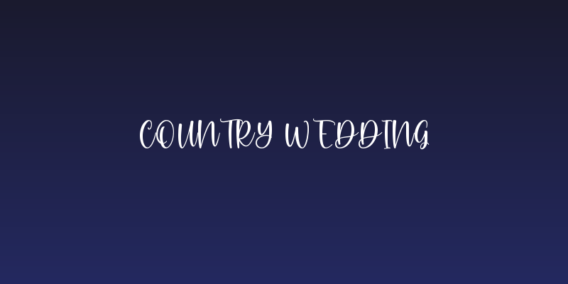 Country Wedding Social Header