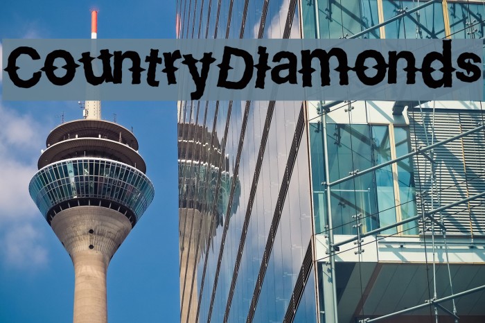 CountryDiamonds Font examples