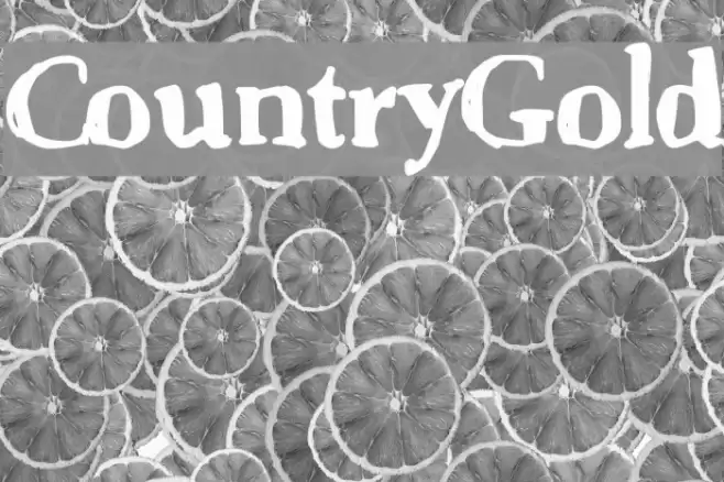 CountryGold Font examples