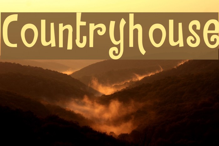 Countryhouse Schriftart examples