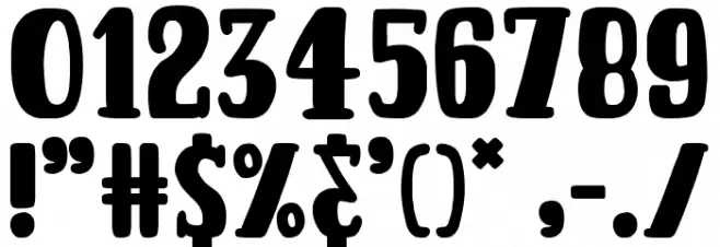 Coup de Poker Font OTHER CHARS