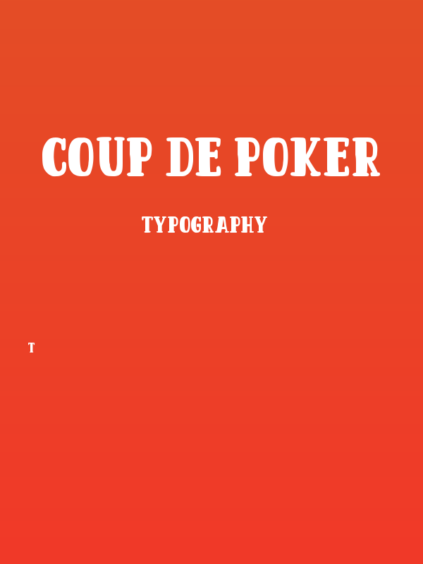 Coup de Poker Poster