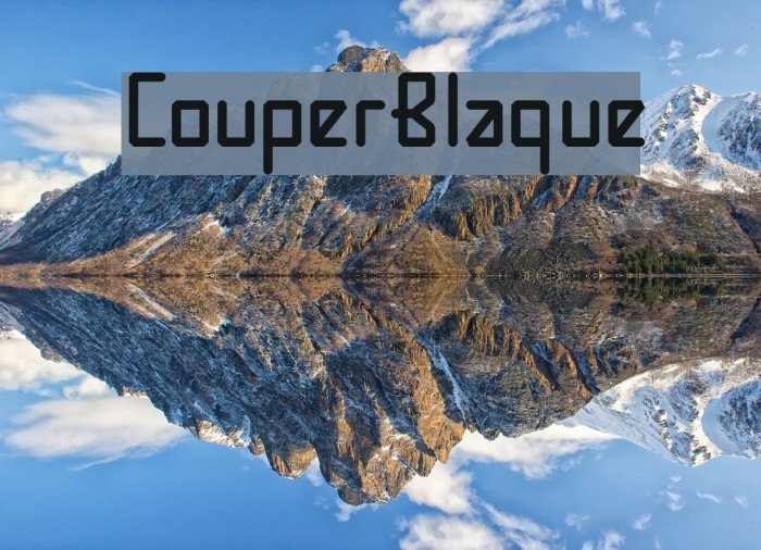 CouperBlaque Font examples