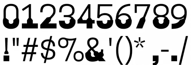 Coupeur Bricoleur DOWN Font OTHER CHARS