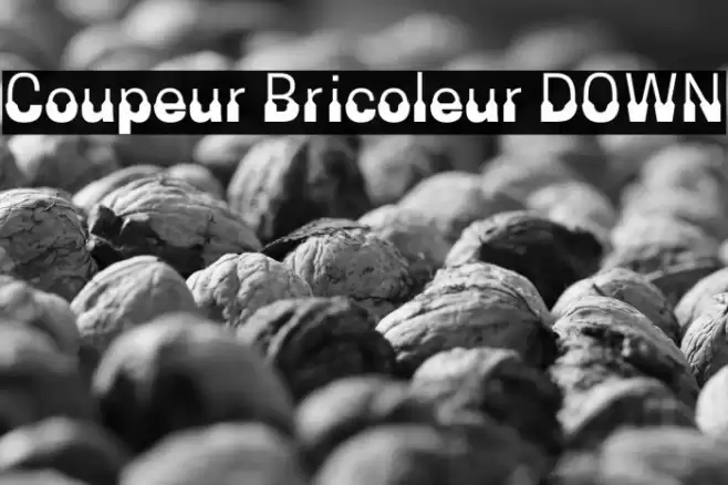 Coupeur Bricoleur DOWN Font examples