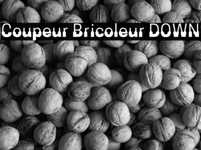 Coupeur Bricoleur DOWN Font examples