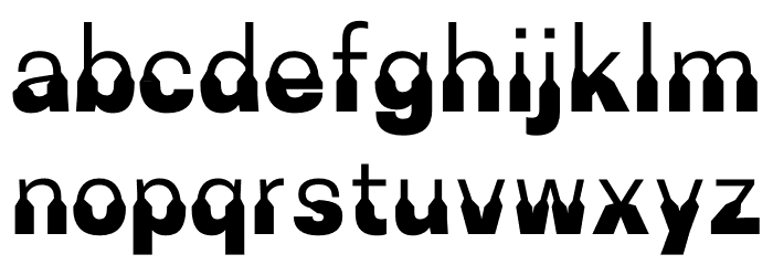 Coupeur Bricoleur DOWN Font LOWERCASE