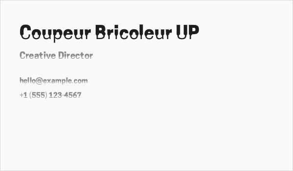 Coupeur Bricoleur UP Business Card
