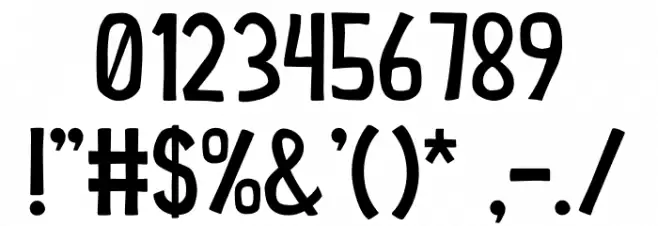 Courage-Kid Font OTHER CHARS