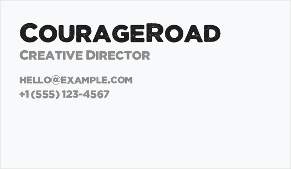 CourageRoad Business Card