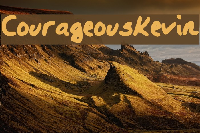 CourageousKevin Font examples