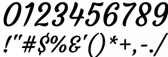 Courgette Regular Font OTHER CHARS