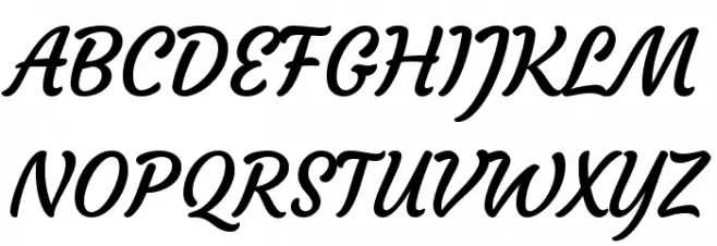 Courgette Regular 字体 大写