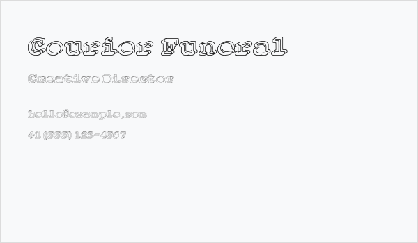 Courier Funeral Business Card