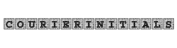 Courier Initials  フリーフォントのダウンロード