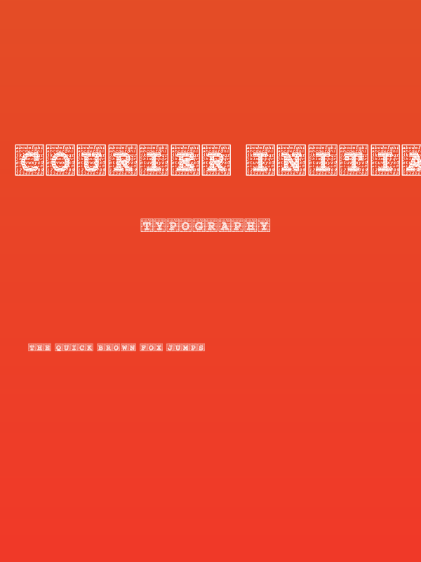 Courier Initials Poster