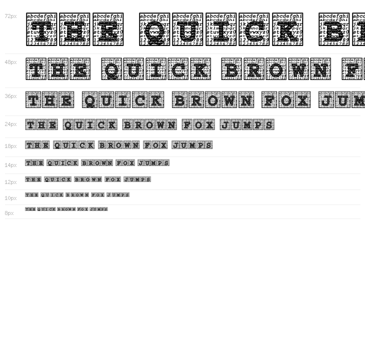 Courier Initials Waterfall