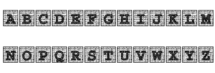 Courier Initials Font LOWERCASE
