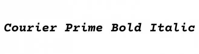 Courier Prime Bold Italic  font caratteri gratis