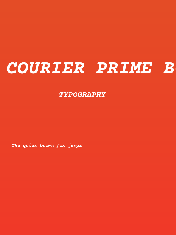 Courier Prime Bold Italic Poster