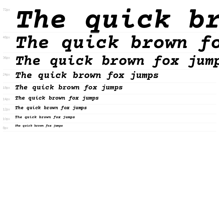 Courier Prime Bold Italic Waterfall