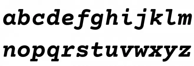 Courier Prime Bold Italic Fuentes MINÚSCULAS