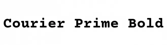Courier Prime Bold  font caratteri gratis