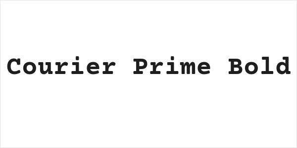 Courier Prime Bold Logo