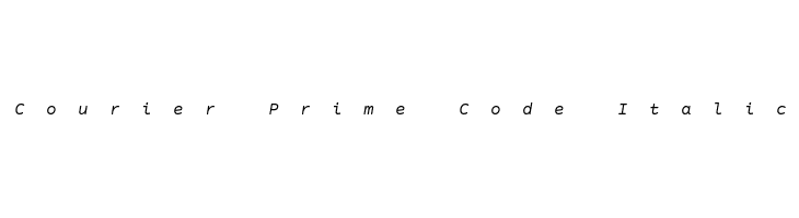 Courier Prime Code Italic Font
