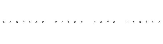 Courier Prime Code Italic  font caratteri gratis