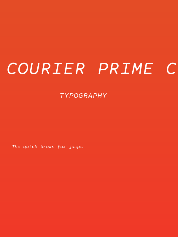 Courier Prime Code Italic Poster