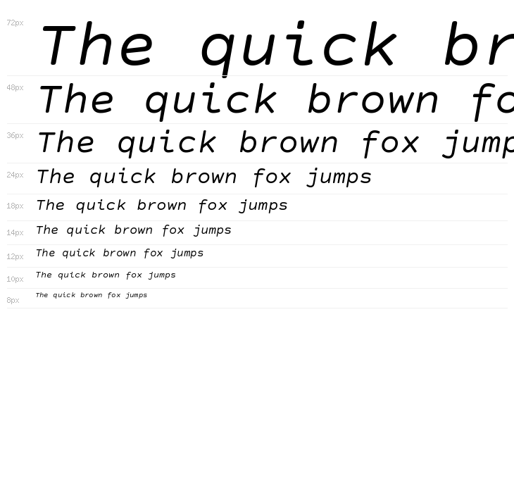 Courier Prime Code Italic Waterfall