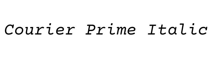 Courier Prime Italic  les polices de caractères gratuit tlcharger