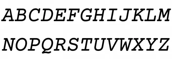 Courier Prime Italic フォント 大文字