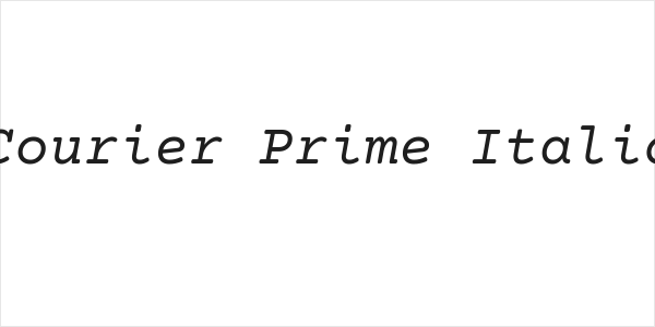 Courier Prime Italic Logo