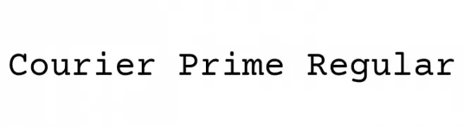 Courier Prime Regular  font caratteri gratis