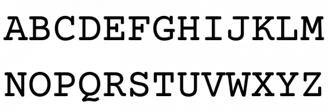 Courier Prime Regular フォント 大文字