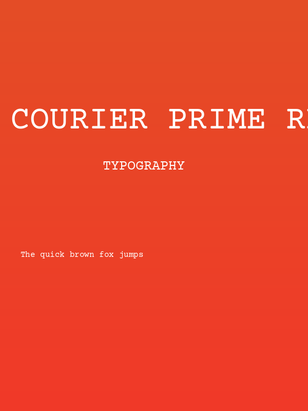 Courier Prime Regular Poster