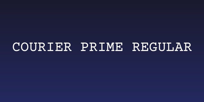 Courier Prime Regular Social Header
