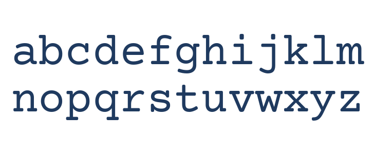Courier Prime Regular Lowercase